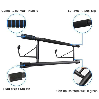 Portable Pull Up Bar for Doorway, Multifunctional Strength Training Chin Up Bar for Home Gym, No Drilling Installation