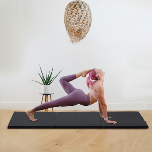 Gymnastics Mats Foldable Tumbling Mats Portable Gymnastics Exercise Mat Thick Gymnastics Tumbling Mats Pad Home Exercise Panel Mat With Carrying Handles
