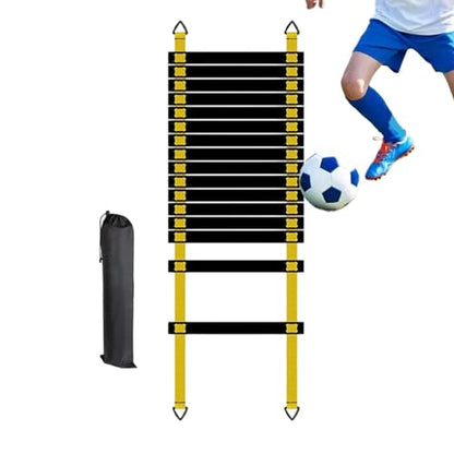 Sports Agility Ladder Set - Portable Speed Training Equipment, Carry Bag Durable Flat Rungs Adjustable Design for Quick Footwork Coordination Balance and Reaction Training for Athletes Soccer