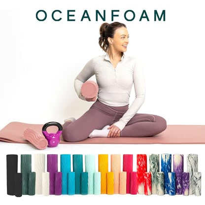 Oceanfoam Ripple Roller - Small Foam Roller for Physical Therapy (Blush) - color: Blush
