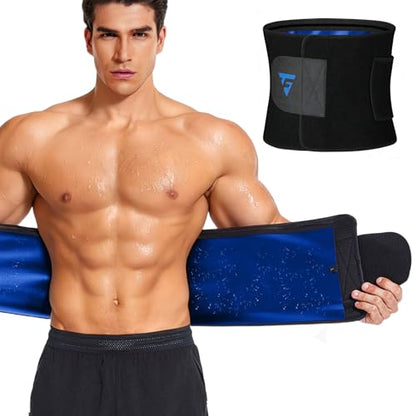 Waist Trimmer Belt for Men & Women Waist Trainer Sweat Band for Stomach Weight Loss Workouts