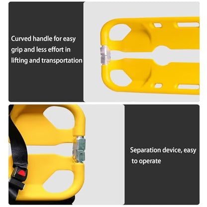 First Responder EMT Backboard Spine Board Stretcher Immobilization Safe Straps, Folding Transport Stretcher Emergency, Spine Board Stretcher, Transfer EMT Backboard Immobilization