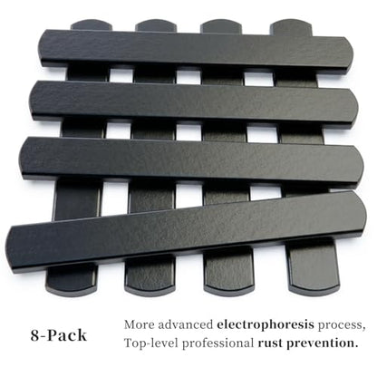 Mavee Fractional Weight Vest Plates, Rustproof Solid Steel Inserts for Rucking, Tactical Carrier & Strength Training - color: Black (E-Coated), size: 6.7 Inch (8 Pack / 4.0 Lbs)