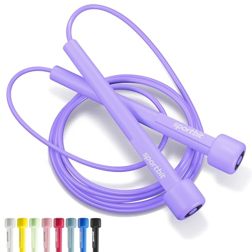 SPORTBIT Adjustable Jump Rope for Fitness and Exercise - color: Purple