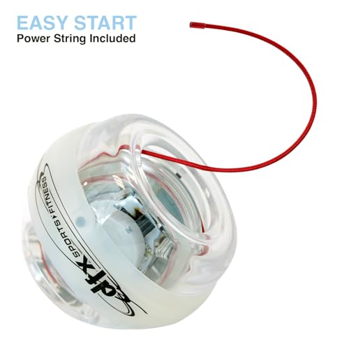 DFX Sports & Fitness Platinum Gyro Exerciser – LED Lighted Wrist & Forearm Strength Trainer, Up to 45 lb Dynamic Resistance Hand & Grip Rehab Tool