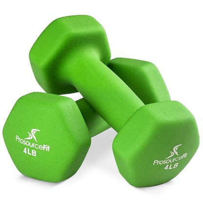 ProsourceFit Neoprene Dumbbell Coated for Non-Slip Grip - size: 4-Pound