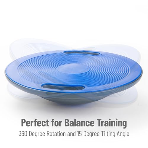 Mind Reader Balance Board, Exercise Equipment, Workout Equipment, Fitness, Balance Trainer, 15.75"L x 15.75"W x 3.75"H, Blue