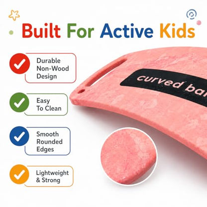 Sensory Balance Board for Kids – ADHD Focus, Calm & Motor Skill Development | Indoor Montessori Play | Durable Non-Wood Wobble Board