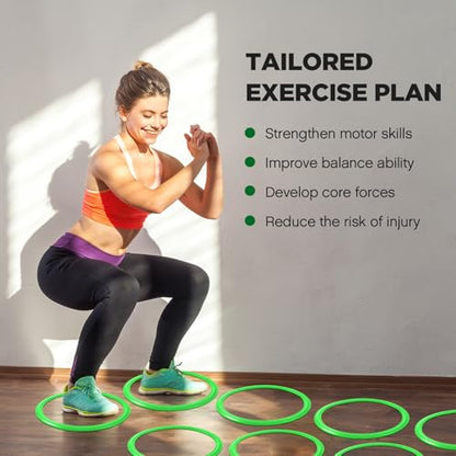 Agility Rings Speed and Agility Training Rings Exercise Speed Circle Jumping Hoops for Training Toss Equipment - color: Green, size: 15 Inch