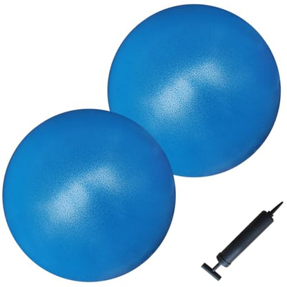 AppleRound Exercise Ball with Pump, 9-Inch Small for Pilates, Yoga, Core Stability - Choose: [Pack of 1 Ball + 1 Pump] or [Pack of 2 Balls + 1 Pump]