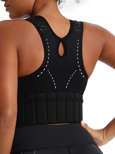 Women's Weighted Vest – a sports bra that fuses fashion with added resistance, designed to increase exercise intensity and boost workout results. Ideal for running and walking. - size: XS