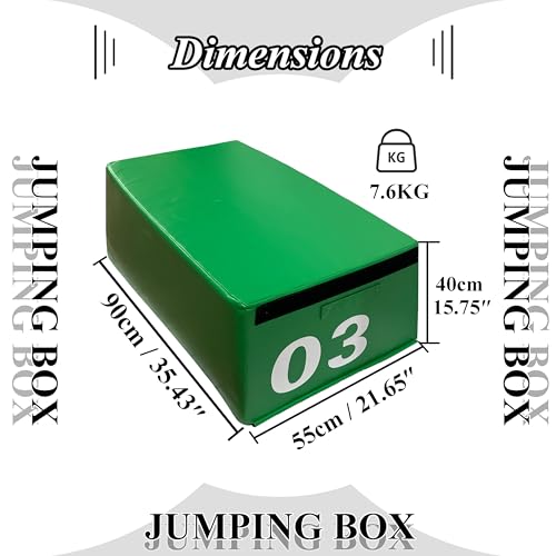 4 in 1 Foam Plyometric Box, Adjustable Height Soft Foam Jump Box Set, Non-Slip, Durable, Easy-to-Clean Soft Training Box, Suitable for Gyms, Home, Jumping, etc.(Size:03（90 * 55 * 40cm）) - size: 03（90*55*40cm）