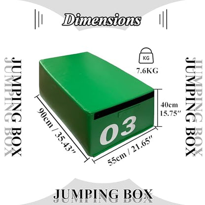 4 in 1 Foam Plyometric Box, Adjustable Height Soft Foam Jump Box Set, Non-Slip, Durable, Easy-to-Clean Soft Training Box, Suitable for Gyms, Home, Jumping, etc.(Size:03（90 * 55 * 40cm）) - size: 03（90*55*40cm）