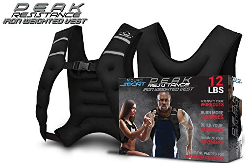 "Aduro Sport Weighted Vest Workout Equipment, 4lbs/6lbs/12lbs/20lbs/25lbs/30lbs Body Weight Vest for Men, Women, Kids" - style: 12 Pounds (5.44 KG)