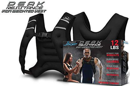 "Aduro Sport Weighted Vest Workout Equipment, 4lbs/6lbs/12lbs/20lbs/25lbs/30lbs Body Weight Vest for Men, Women, Kids" - style: 12 Pounds (5.44 KG)