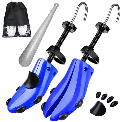 eachway Shoe Stretcher Shoe Trees,Adjustable Length & Width for Men and Women (M(for M's Us6.5-10; Wm's Us10-13.5) Blue) - color: M(for M's Us6.5-10; Wm's Us10-13.5 ) Blue