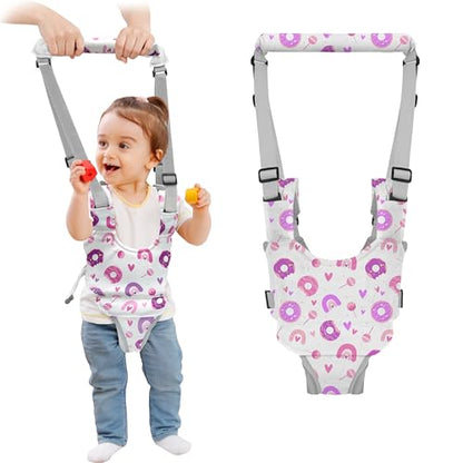Watolt Baby Walking Harness - Handheld Kids Walker Helper - Toddler Infant Walker Harness Assistant Belt - Child Baby Walk Learning Help Support Assist Trainer Tool - for 7-24 Month Old (Donuts) - color: Donuts