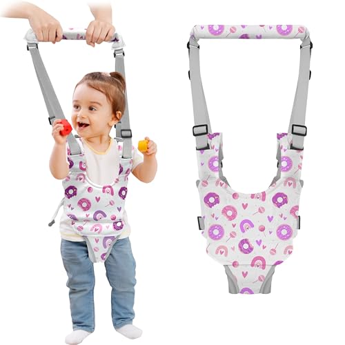 Watolt Baby Walking Harness - Handheld Kids Walker Helper - Toddler Infant Walker Harness Assistant Belt - Child Baby Walk Learning Help Support Assist Trainer Tool - for 7-24 Month Old (Donuts) - color: Donuts