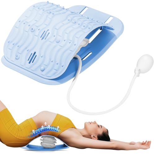 Back Stretcher for Lower Back Pain Relief, Lumbar Support Board - color: blue