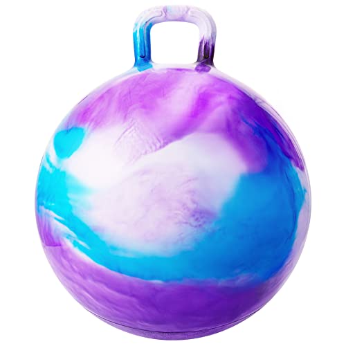 Hopper Balls for Kids 3-8, 18 Inches Bouncy Ball with Handle, 18" Inflatable Bouncing Hopper, 45cm Jumping Toys, Garden Hopping Toys Girls Boys Gifts - color: Purple, size: Age:3-8(18''/45cm)