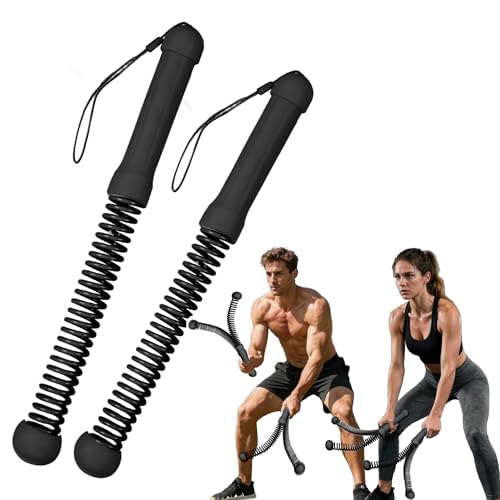 2nd Gen Ropeless Battle Ropes for Home Gym, Heavy Duty Portable Cordless Battle Ropes with Integrated Spring (No Screws), Weighted Exercise Rope for Men & Women, HIIT Workout Equipment