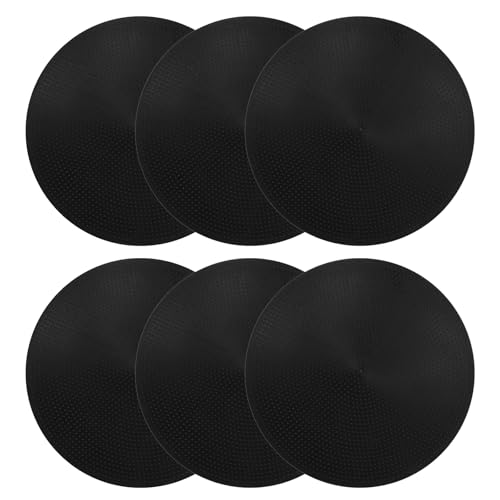 PATIKIL Spot Markers, Non-Slip Floor Dots Agility Markers Flat Field Cone Poly Dot - color: Black