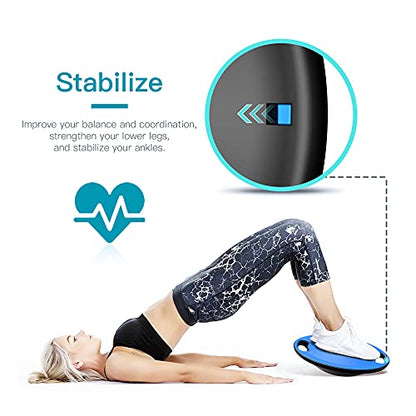 Wobble Balance Board, Exercise Balance Stability Trainer Portable Balance Board with Handle for Workout Core Trainer Physical Therapy & Gym No-Skid Surface
