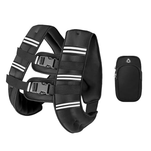 Weighted Vest for Women and Men, 8/12/16/20lb Weight Vest with Reflective Stripe for Workout, Strength Training, Running, Fitness, Muscle Building, Weight Loss, Weightlifting - size: 12lb