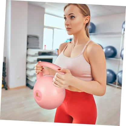 SUPVOX Water Filled Kettlebell Pink PE Weight for Strength Training and Gym Workouts Comfortable Grip Exercise Equipment for Men and Women Portable for Travel and Home Fitness