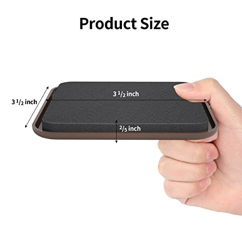 Furniture Sliders, 20 pcs-3 1/2” Square Brown Furniture Sliders for Carpet, Heavy Duty Furniture Movers Sliders, Reusable Furniture Moving Pads, Floor Protectors for Carpet - size: 20pcs 3.5"brown