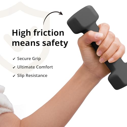 Portzon Weights Dumbbells 10 Colors Options Compatible with Set of 2 Neoprene Dumbbells Set,1-15 LB, Hand Weights for Exercise and Muscle Toning ，Anti-Slip, Anti-roll, Hex Shape