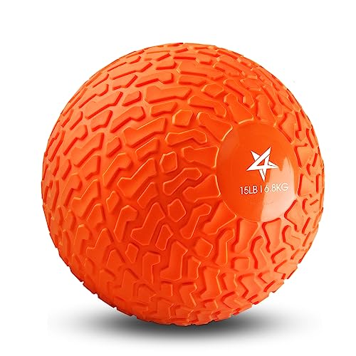 Yes4All Fitness Slam Ball Triangle for Exercise, Strength, Dynamic Workout, Multiple Weight Options Weighted Ball - color: Orange beast, style: C. 15lbs