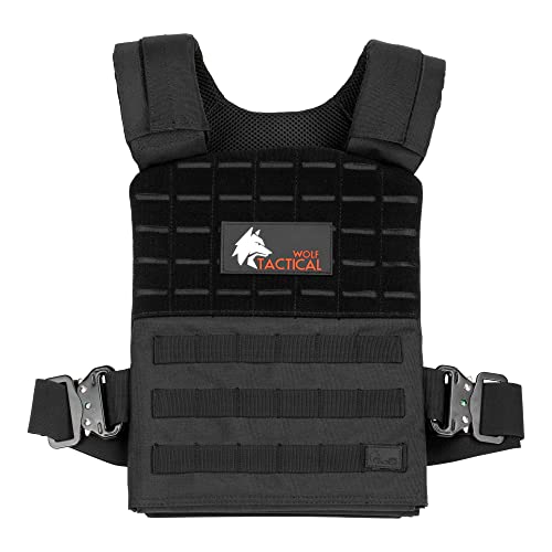 WOLF TACTICAL Quick-Release Weighted Vest for Men Workout Vest, Strength Training Weight Vests Weighted Vest Men - color: Black