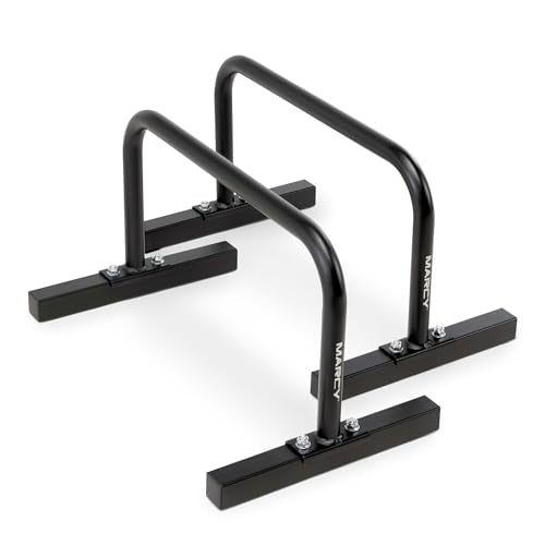 Marcy Parallette Bar ACC‑0333‑PARA – Powder‑Coated Steel Calisthenics Bars, Non‑Slip Pads, Home Workout Strength & Balance Trainer