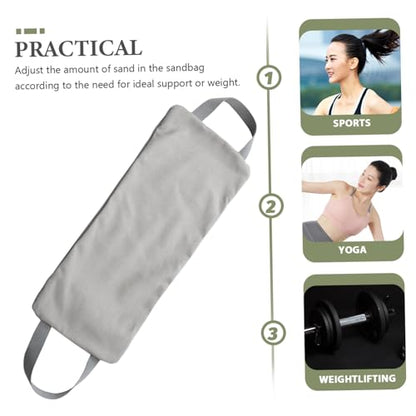 balacoo Fitness Training Sandbag Durable Exercise Sandbag with Handles for Weightlifting Yoga and Muscle Building Versatile Sand Weighting Bag for Home and Gym Workouts Gray