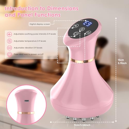 Lymphatic Drainage Massager, Anti Cellulite Massage Tool For Thigh & Belly Stretch Marks & Cellulite Reduction, Handheld Massage tools for Sciatica Nerve, Legs, Arms, Hip, Muscle, Low Back Pain Relief