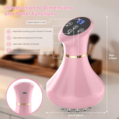 Lymphatic Drainage Massager, Anti Cellulite Massage Tool For Thigh & Belly Stretch Marks & Cellulite Reduction, Handheld Massage tools for Sciatica Nerve, Legs, Arms, Hip, Muscle, Low Back Pain Relief