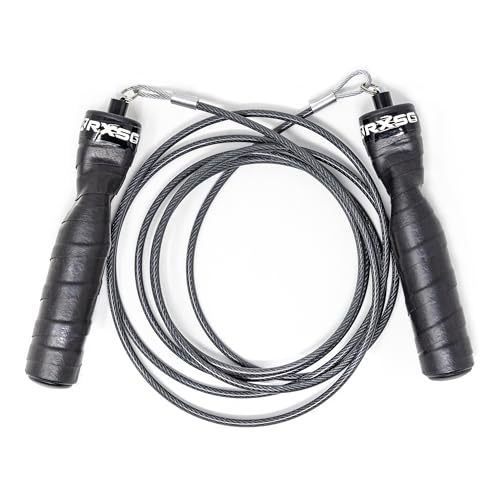 Jump Rope - Black Ops Ergonomic Handles with Trans Black Cable Buff 3.4 | Jump Smart Weighted Speed Rope for Sports & Fitness, MMA, HIIT, Cardio Workout - size: Small