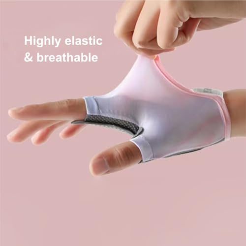 Breathable Weight Lifting Gloves& Weight Lifting Grips, Gloves - Fingerless with Full Palm Protection & Grip & Shock Absorption for Women & Men's Fitness Training（2PCS）