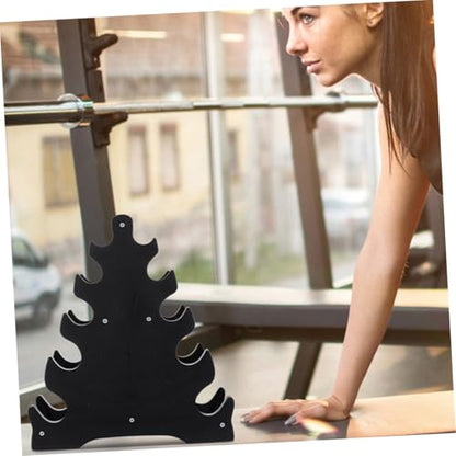 Toddmomy Dumbbell Rack Weight Stand Space-saving Organizer for Home Gym Accessories Heavy Duty Design Easy Assembly Compact Storage for Kettlebells and Barbells