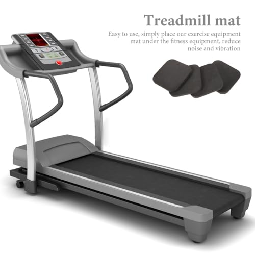 4Pcs Exercise Pads Slip Treadmill Mats Gym Equipment Floor Mat Protectors Workout Pad for Home Gym