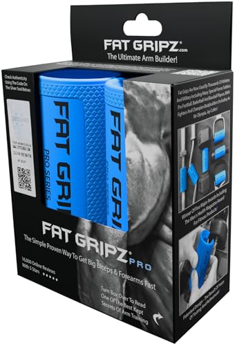 Fat Gripz - Thick Grips - Increased Muscle Fiber Activation - Bigger Arms (4x Men's Health Award Winner)