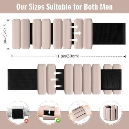 Wrist Weights Set of 2, Wearable Wrist Ankle Weights for Women & Men, Silicone Weighted Bangles Adjustable Arm and Leg Weights for Walking Yoga Pilates Running Dance Gym 2lb
