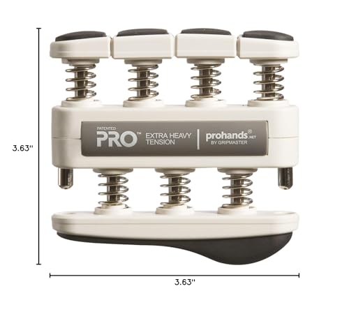 Prohands PRO Hand Exerciser, Finger Exerciser (Hand Grip Strengthener), Spring-Loaded, Finger-Piston System, Isolate and Exercise Each Finger