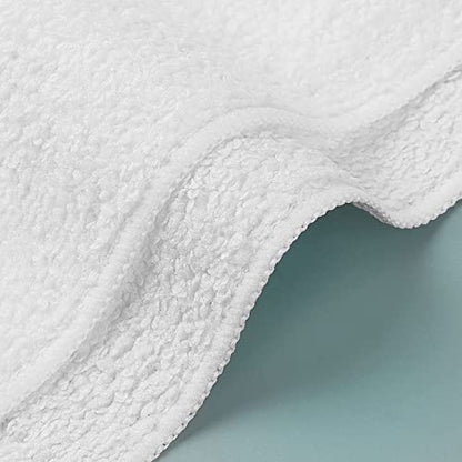 Orighty Washcloths Bulk Towels Set 50 Pack, Highly Absorbent and Soft Feel Microfiber Face Cloths, Multi-Purpose Wash Cloths & Hand Towels for Bathroom, Hotel, Spa, and Gym, 12x12 Inch - color: White