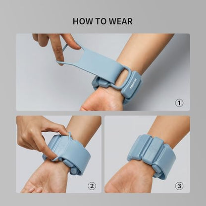 PROIRON Wrist & Ankle Weights Set of 2 (1 lb/2 lb Each) Adjustable Wrist Weights for Women Men,Soft Silicone arm & Leg weights for Walking,Pilates,Yoga,Workout,Strength Training