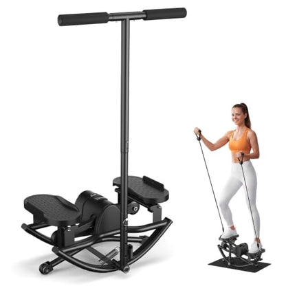 Rock Stepper for Exercise at Home, Rocking Stepper Side to Side - color: Black