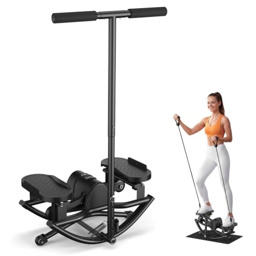Rock Stepper for Exercise at Home, Rocking Stepper Side to Side - color: Black