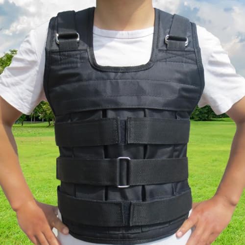 YIJU Adjustable Weighted Vest, Weighted Jacket, Weight Vest for Running, Weightlifting, Jogging, Boxing, Weights Not Included