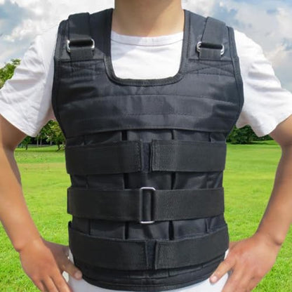 Generic Adjustable Weighted Vest, Weighted Jacket Weight Vest Weight Loading Vest for Weightlifting, Strength Training